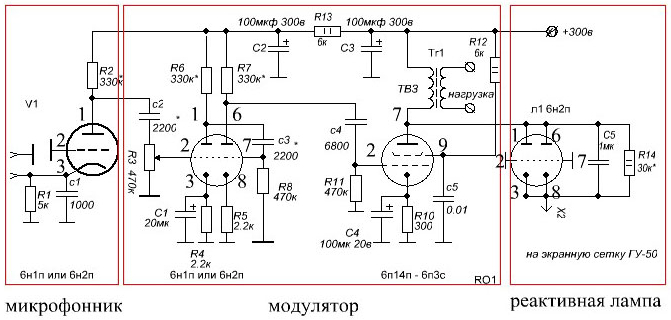 Ламповые ам модуляторы схемы