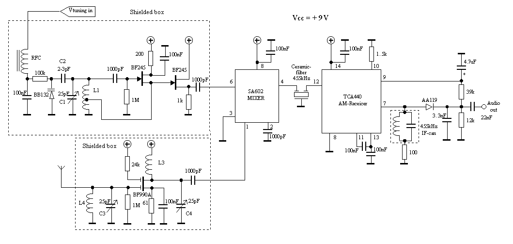 Sa612 схема включения