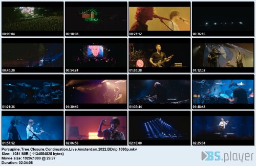 Porcupine Tree - Closure Continuation Live Amsterdam (2023) BDRip 1080p Porcupinetreeclosurecontinuationliveamsterdam2022bdrip
