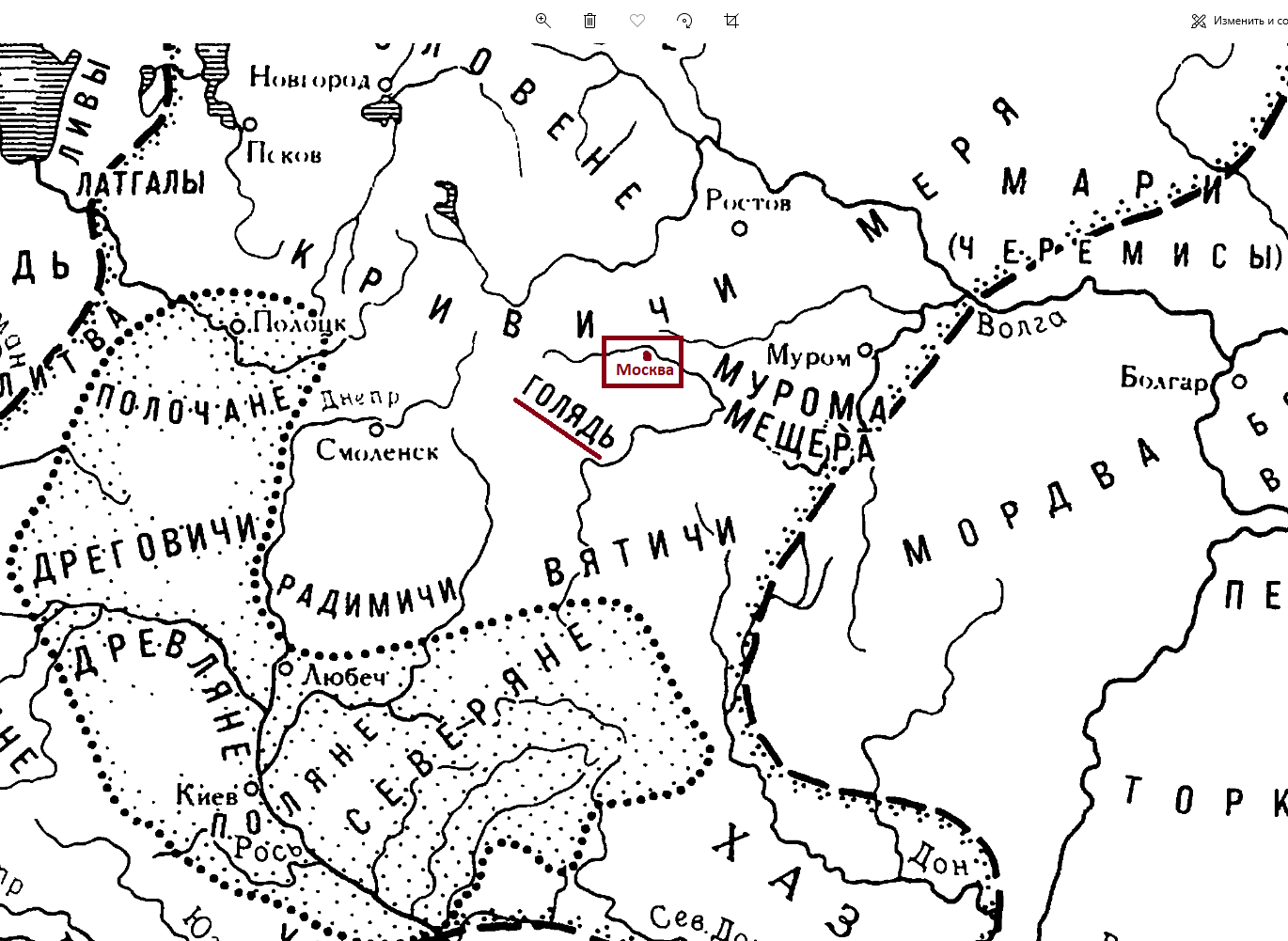 Карта прусских племен