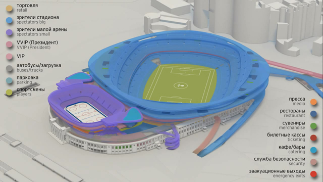 Схема втб арена футбол